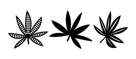 Vector marijuana leaf symbol marijuana or hemp icon