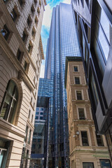 View of 53 State street from Quaker lane, Boston, Massachusetts, USA