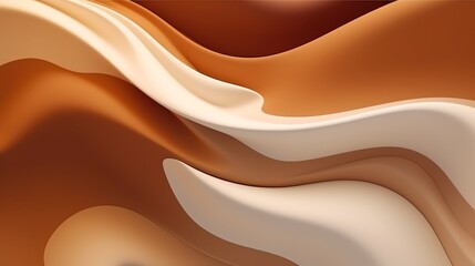 Obraz premium wallpaper abstrack organic liquid ilustration brown and cream