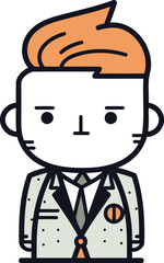 businessman cartoon character icon vector illustration design graphic doodle sketch