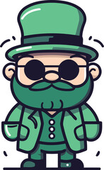 Cartoon Leprechaun Character Mascot Vector Illustration