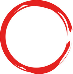 Red Grunge Circle Illustration
