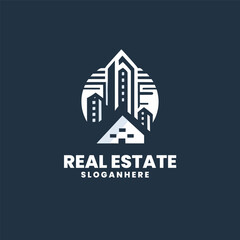 Vector real estate building logo design template 