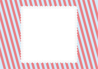Fototapeta premium Fondo de mantel de barras azules y rojas con servilleta blanca.