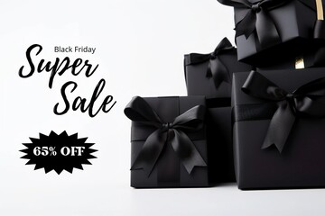 Black Friday Sale Template Vibrant Background for Social Media Banner sale Offer  made with AI generated