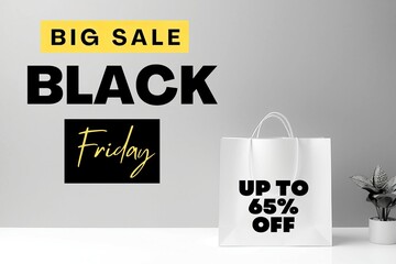 Black Friday Sale Template Vibrant Background for Social Media Banner sale Offer  made with AI generated
