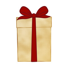 Gold Christmas Present