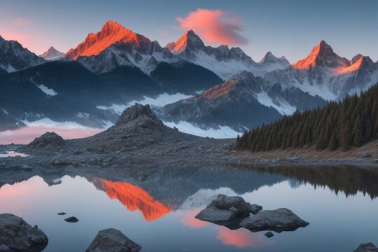 sunrise over the mountains © kashif
