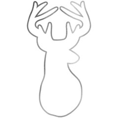 Silver Stag Handrawn