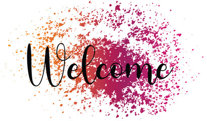 Obraz premium welcome text with colors