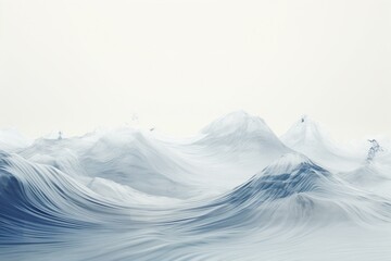 3D illustration of windy seafloor on a white backdrop. Generative AI - obrazy, fototapety, plakaty