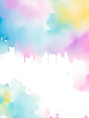 Vertical abstract colorful watercolor background.