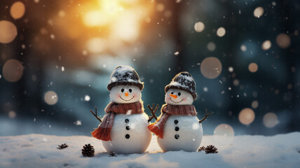 Brightly colored pictures of cartoon snow, festivals, Christmas, New Year, gift boxes, snow,...