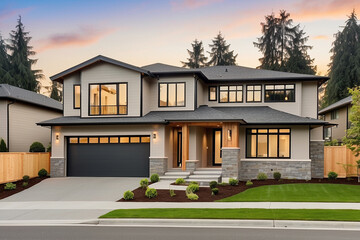 Luxurious new construction home in Bellevue, WA
ai generative