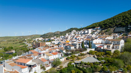 Fototapeta na wymiar vista del municipio de Carratraca en la provincia de Málaga, España