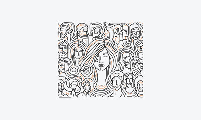 Diversity, inclusion, unity, group vector logo icon illustration design