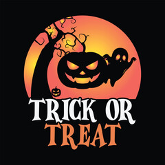 Halloween Trick or Treat Vintage, Trick or Treat Shirt, Happy Halloween, Halloween Shirt Print Template