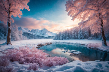 background of natural conditions during winter