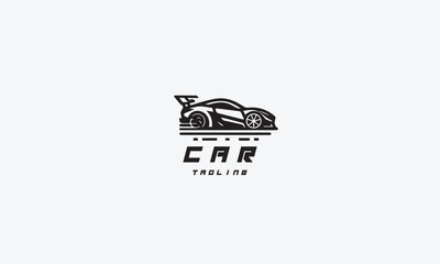 Car racing vehicle vector logo icon illustration design