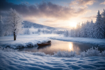 background of natural conditions during winter