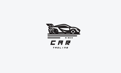 Car racing vehicle vector logo icon illustration design