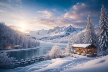 background of natural conditions during winter