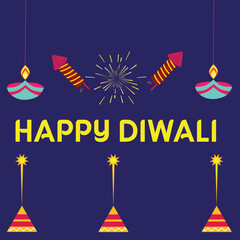 Happy Diwali social media posters template 