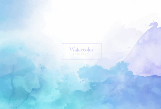 Blue watercolor, Abstract watercolor background, Blue watercolor painting background, Exclusive background watercolor