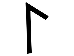 Viking rune alphabet silhouette vector art white background