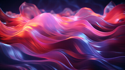 Obraz premium Pink and blue wave.