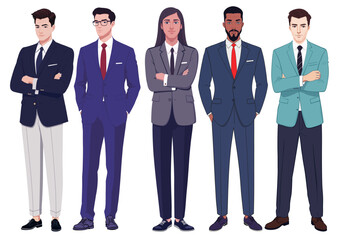 Business People Standing Formal Attire Team