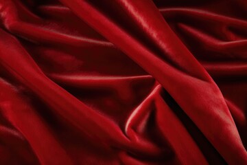 A close up view of a red cloth. This picture can be used for various purposes.
