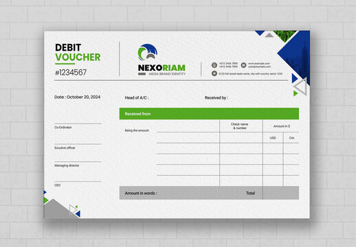 Debit Voucher Template