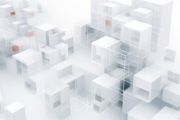 Obraz premium abstract white background with geometrical figures