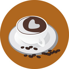 chocolate cake with cup of coffee