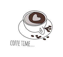 cup of coffee with latte art