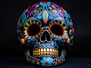 Skull( Calavera) to celebrate Mexico's Day of the Dead( Dia de Los Muertos) background 
