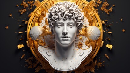 Apollo: The Divine Maestro of Greek Mythology and the Oracle at Delphi
 - obrazy, fototapety, plakaty