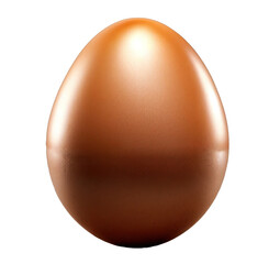 Brown egg isolated on transparent background. generative ai