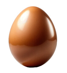 Brown egg isolated on transparent background. generative ai