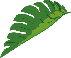 Minimalistic tropical vector leaves. A vibrant and soothing image that brings nature's beauty into a simplistic design.