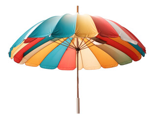 umbrella for the beach isolated on transparent background. generative ai
