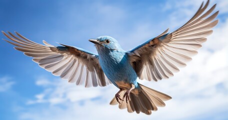Wings of Wonder. The Mesmerizing Beauty of a Rare Bird in Flight. Generative AI