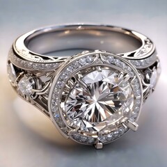 silver ring with diamonds   Diamond shiny ring showcase.  