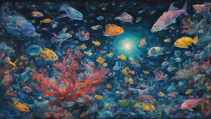 Obraz na płótnie Canvas fish in the water