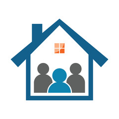 family home house logo icon