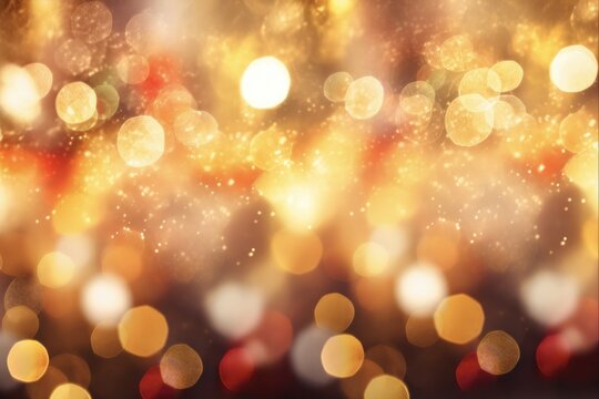 Blurred Lights. Festive Christmas Celebration with Bright Illuminated Background