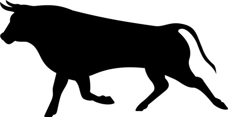 Black White Bull Icon