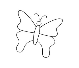 Butterfly outline icon. Linear style sign for mobile concept and web design. Insect simple line art vector. Symbol, logo illustration