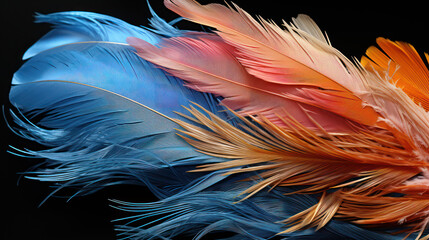 Feathered Universe: Microscopic Elegance. Generative AI